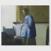 Johannes Vermeer - Vrouw in Blauw Leest een brief Cadeaupapier (Vlak)