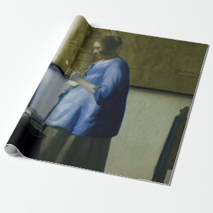 Johannes Vermeer - Vrouw in Blauw Leest een brief Cadeaupapier