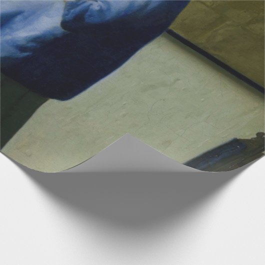 Johannes Vermeer - Vrouw in Blauw Leest een brief Cadeaupapier (Hoek)