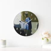 Johannes Vermeer - Vrouw in Blauw Leest een brief Grote Klok (Huis)