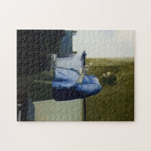 Johannes Vermeer - Vrouw in Blauw Leest een brief Legpuzzel (Horizontaal)