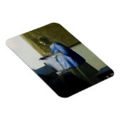 Johannes Vermeer - Vrouw in Blauw Leest een brief Magneet (Rechterzijde)
