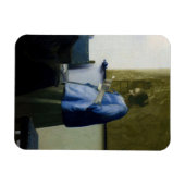 Johannes Vermeer - Vrouw in Blauw Leest een brief Magneet (Horizontaal)