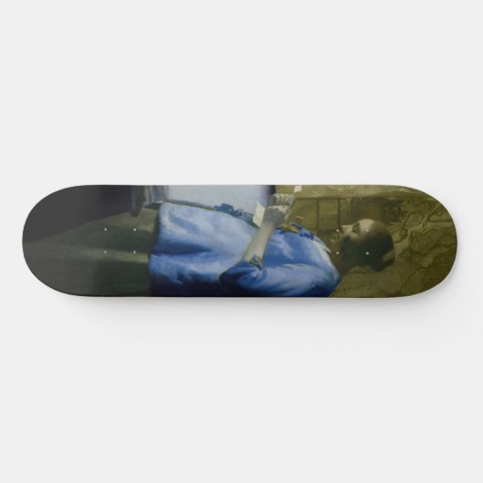 Johannes Vermeer - Vrouw in Blauw Leest een brief Persoonlijk Skateboard (Horizontaal)