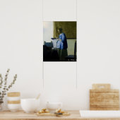 Johannes Vermeer - Vrouw in Blauw Leest een brief Poster (Keuken)