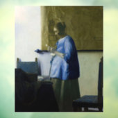 Johannes Vermeer - Vrouw in Blauw Leest een brief Raamsticker (Vel 3)