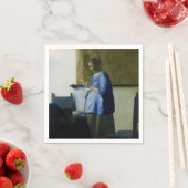 Johannes Vermeer - Vrouw in Blauw Leest een brief Servet (Insitu)