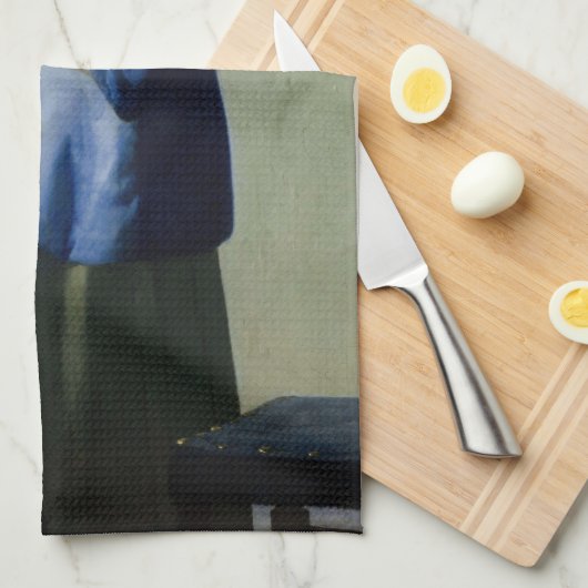 Johannes Vermeer - Vrouw in Blauw Leest een brief Theedoek (Quarter Fold)