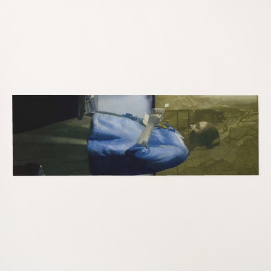 Johannes Vermeer - Vrouw in Blauw Leest een brief Yogamat (Achterkant (horizontaal))