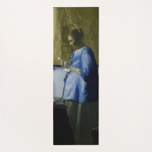 Johannes Vermeer - Vrouw in Blauw Leest een brief Yogamat (Achterkant)