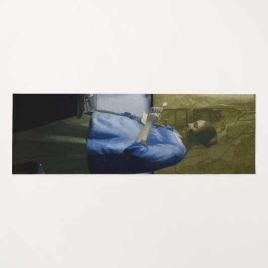 Johannes Vermeer - Vrouw in Blauw Leest een brief Yogamat (Voorkant (horizontaal))