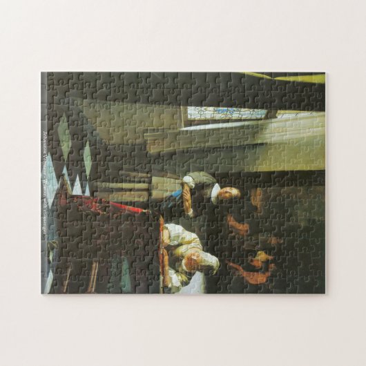 Johannes Vermeer - Vrouw met boodschapper Legpuzzel (Horizontaal)