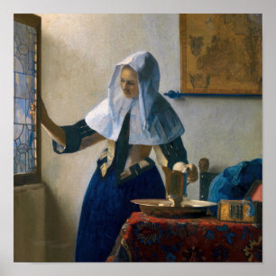 Johannes Vermeer - Vrouw met een waterkan Poster