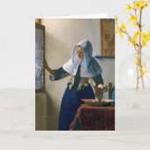 Johannes Vermeer - Vrouw met een waterpitcher Kaart (Gele Bloem)