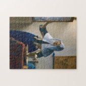 Johannes Vermeer - Vrouw met een waterpitcher Legpuzzel (Horizontaal)