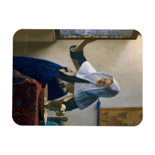 Johannes Vermeer - Vrouw met een waterpitcher Magneet (Horizontaal)