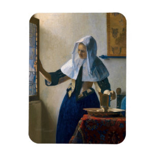 Johannes Vermeer - Vrouw met een waterpitcher Magneet