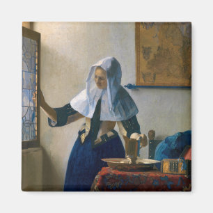 Johannes Vermeer - Vrouw met een waterpitcher Magneet