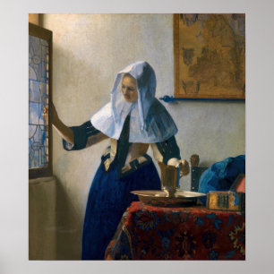 Johannes Vermeer - Vrouw met een waterpitcher Poster