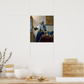 Johannes Vermeer - Vrouw met een waterpitcher Poster (Keuken)