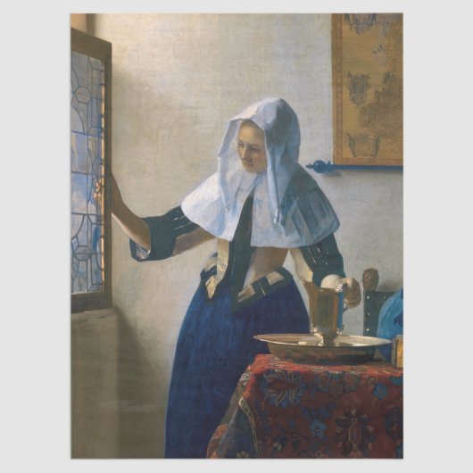 Johannes Vermeer - Vrouw met een waterpitcher Tissuepapier