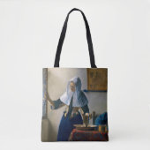 Johannes Vermeer - Vrouw met een waterpitcher Tote Bag (Voorkant)