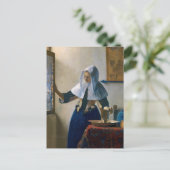 Johannes Vermeer - Vrouw met waterkan Briefkaart (Staand voorkant)