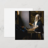 Johannes Vermeer - Woman Holding a Balance Bedankkaart (Voorkant / Achterkant)