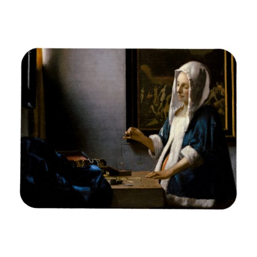 Johannes Vermeer - Woman Holding a Balance Magneet (Horizontaal)