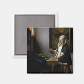 Johannes Vermeer - Woman Holding a Balance Magneet (Voorkant / Achterkant)
