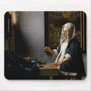 Johannes Vermeer - Woman Holding a Balance Muismat