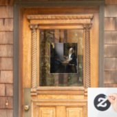 Johannes Vermeer - Woman Holding a Balance Raamsticker (Huis Deur)