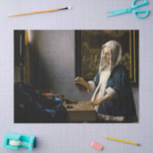 Johannes Vermeer - Woman Holding a Balance Tissuepapier (Craft)