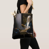 Johannes Vermeer - Woman Holding a Balance Tote Bag (Dichtbij)