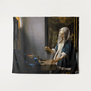 Johannes Vermeer - Woman Holding a Balance Wandkleed