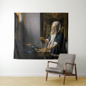 Johannes Vermeer - Woman Holding a Balance Wandkleed (In Situ (horizontaal))