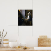 Johannes Vermeer Woman Houdt een evenwicht Poster (Keuken)