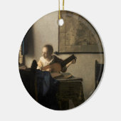 Johannes Vermeer - Young Woman met een Lute Keramisch Ornament (Links)