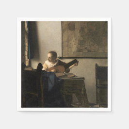 Johannes Vermeer - Young Woman met een Lute Servet