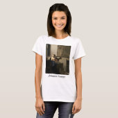 Johannes Vermeer - Young Woman met een Lute T-shirt (Voorkant volledig)