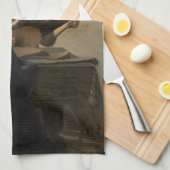 Johannes Vermeer - Young Woman met een Lute Theedoek (Quarter Fold)