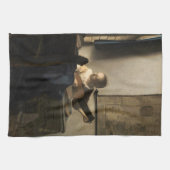 Johannes Vermeer - Young Woman met een Lute Theedoek (Horizontaal)