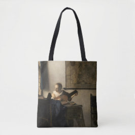 Johannes Vermeer - Young Woman met een Lute Tote Bag