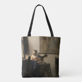 Johannes Vermeer - Young Woman met een Lute Tote Bag (Achterkant)
