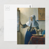 Johannes Vermeer Young Woman met een waterpitcher Briefkaart (Voorkant / Achterkant)