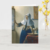 Johannes Vermeer Young Woman met een waterpitcher Kaart (Gele Bloem)