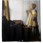 Johannes Vermeer - Young Woman with Pearl Ketting Douchegordijn (Voorkant)
