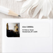 Johannes Vermeer - Young Woman with Pearl Ketting Etiket (Insitu)