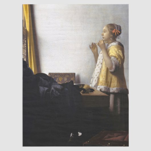 Johannes Vermeer - Young Woman with Pearl Ketting Tissuepapier