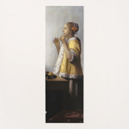 Johannes Vermeer - Young Woman with Pearl Ketting Yogamat